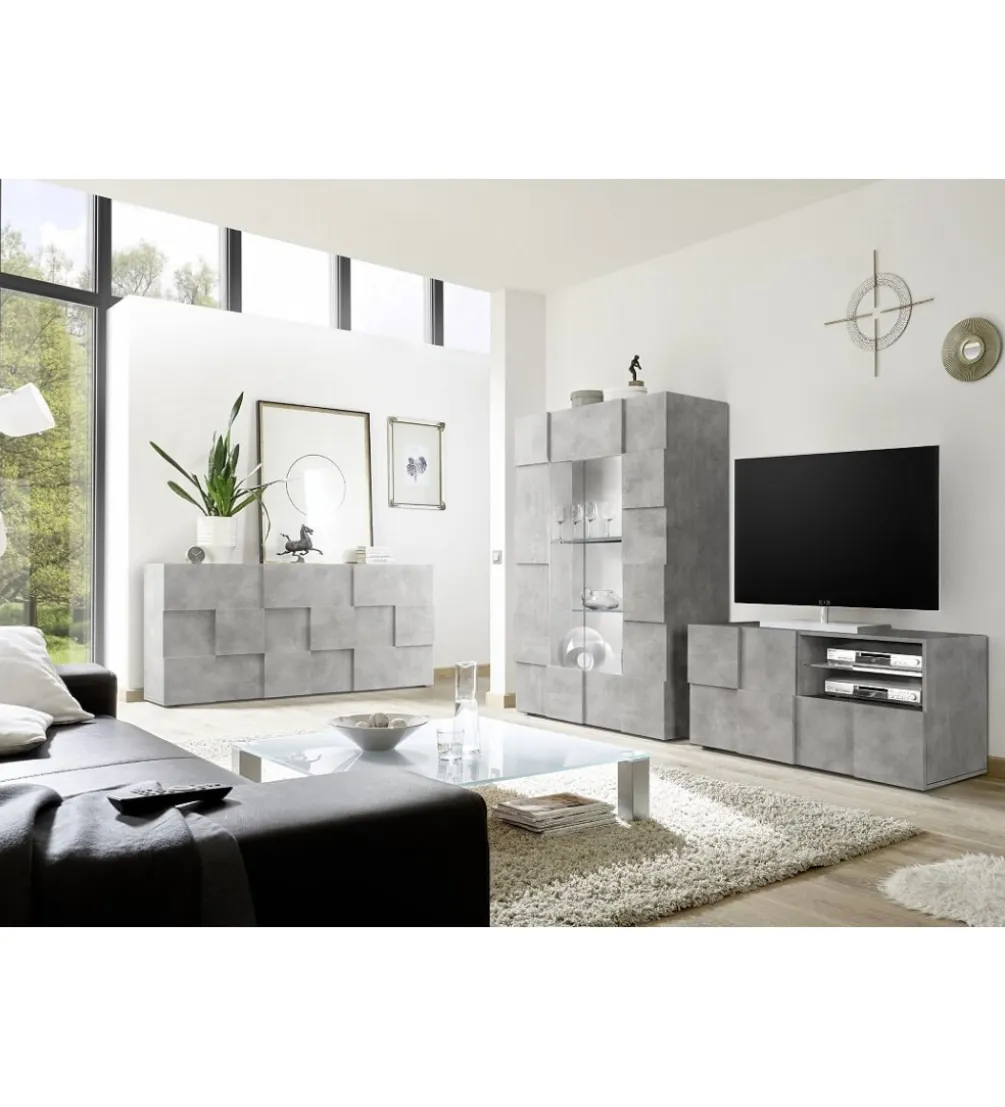 Witryna DAMA 121 cm w optyce betonu
