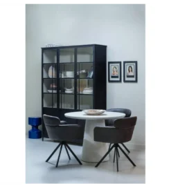 Witryna EXHIBIT 200 cm XL czarny