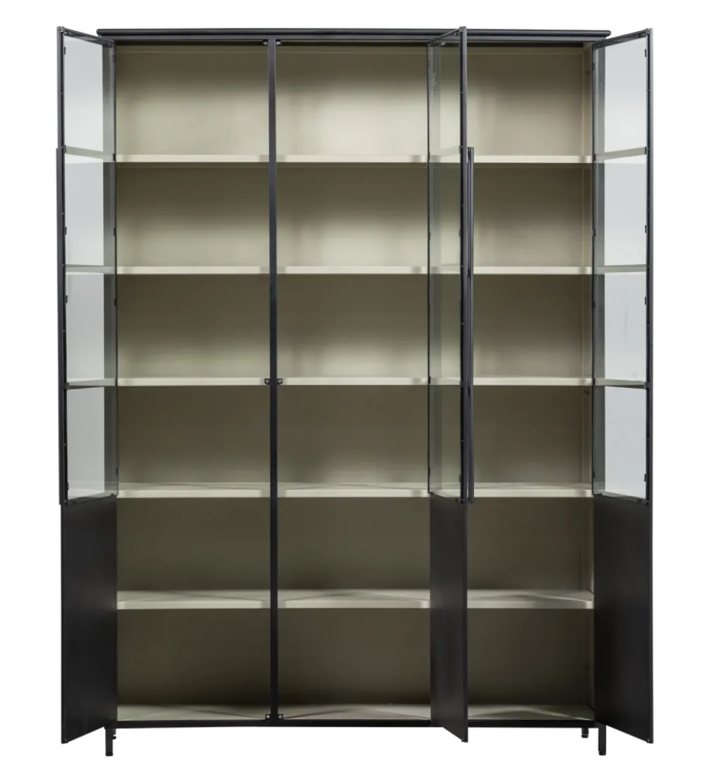 Witryna EXHIBIT 200 cm XL czarny