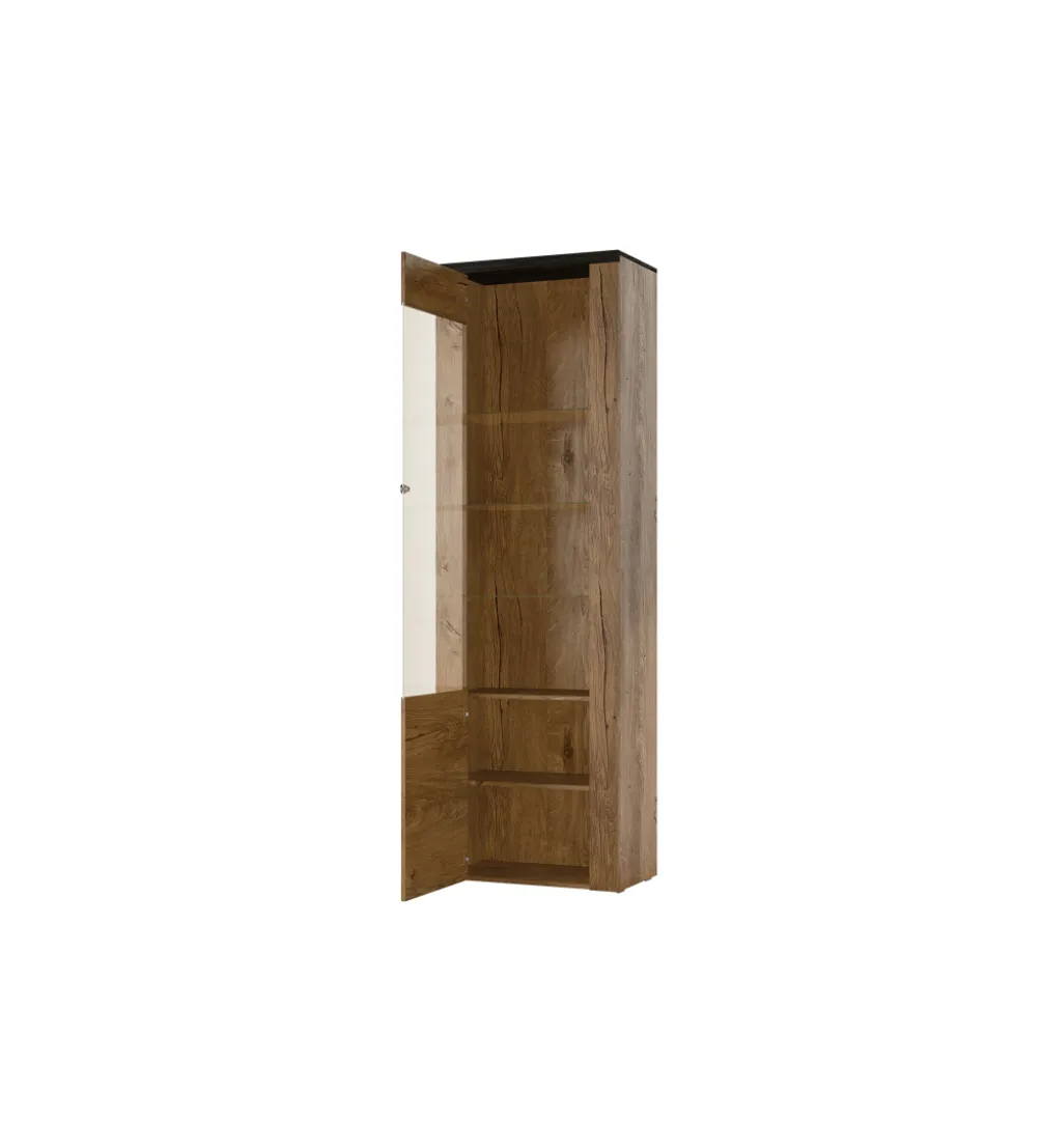 Witryna LARONA 65 Cm O Wybarwieniu Satin Nussbaum z kolorem Touchwood