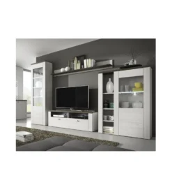 Witryna LARONA 65 cm o wybarwieniu Sonoma Trufel z kolorem Sibiu Larche