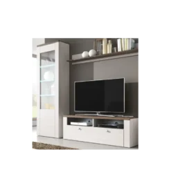 Witryna LARONA 65 cm o wybarwieniu Sonoma Trufel z kolorem Sibiu Larche
