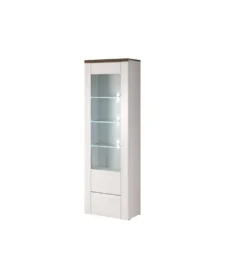 Witryna LARONA 65 cm o wybarwieniu Sonoma Trufel z kolorem Sibiu Larche