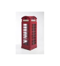 Witryna LONDON TELEPHONE 140 cm czerwona