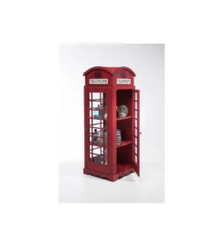 Witryna LONDON TELEPHONE 140 cm czerwona