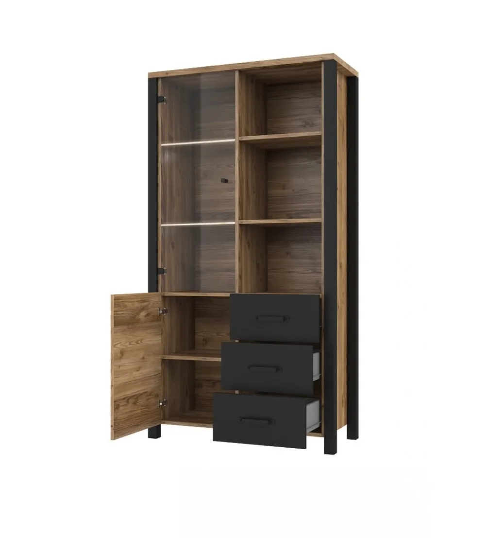 Witryna OLIN WM 101 cm w optyce świerku Appenzeller