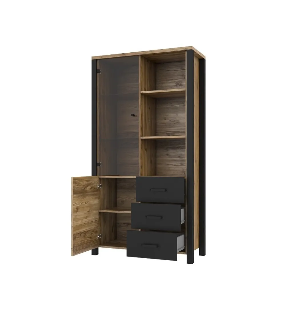Witryna OLIN WM 101 cm w optyce świerku Appenzeller