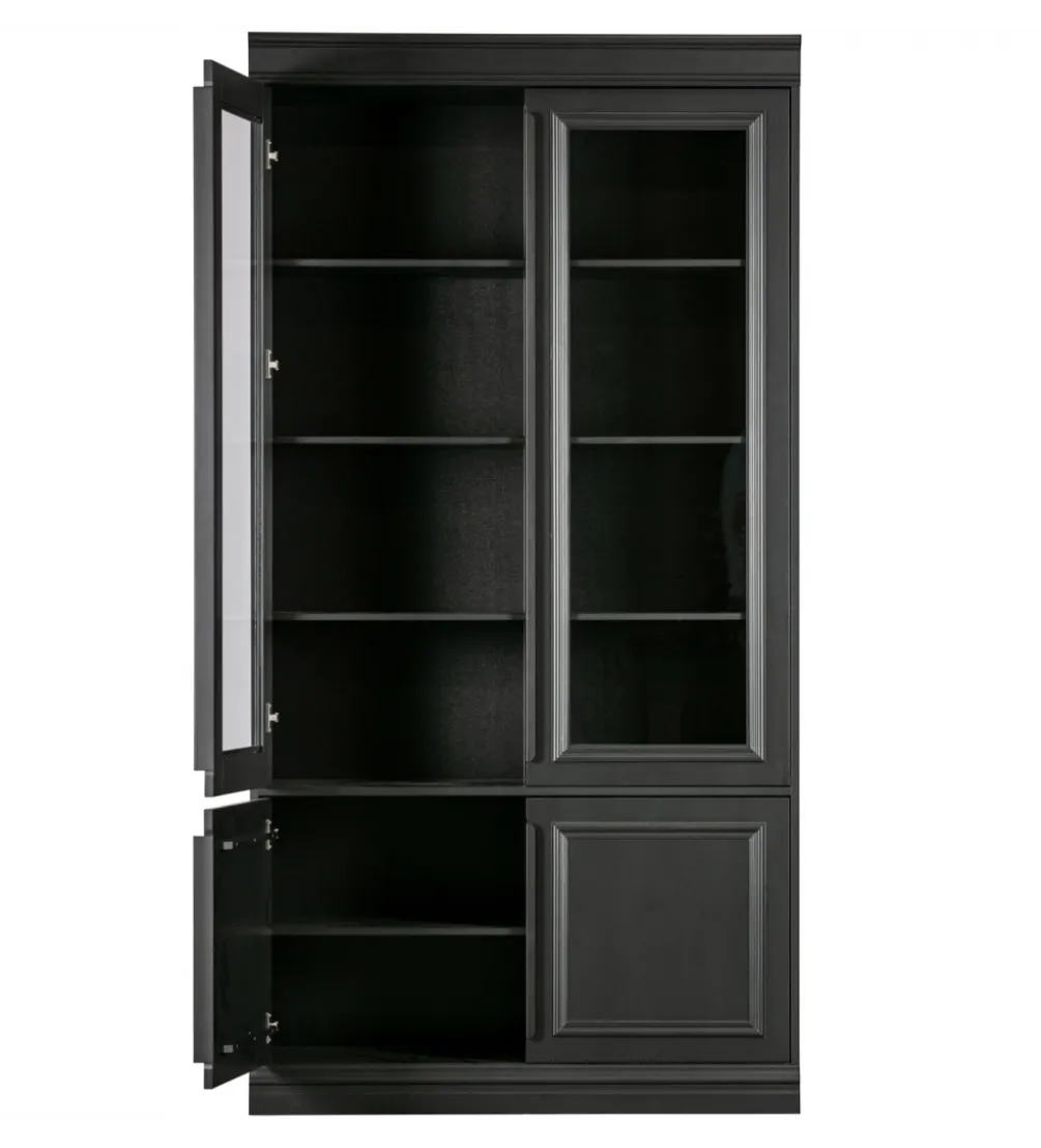 Witryna ORGANIZE 215 cm drewno sosna czarny mat