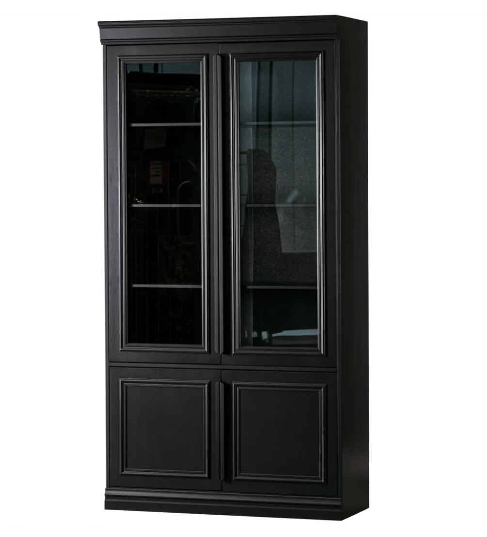 Witryna ORGANIZE 215 cm drewno sosna czarny mat