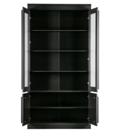Witryna ORGANIZE 215 cm drewno sosna czarny mat