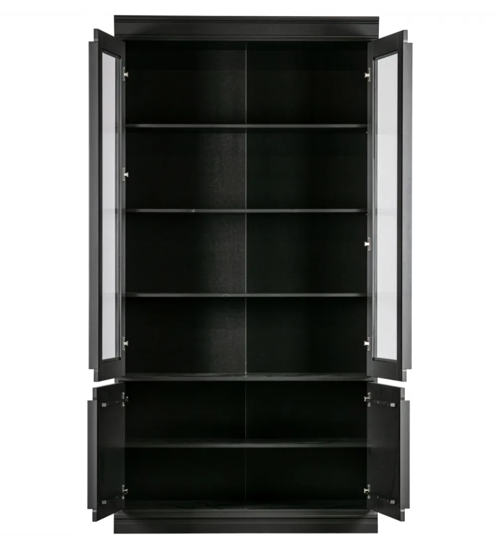Witryna ORGANIZE 215 cm drewno sosna czarny mat