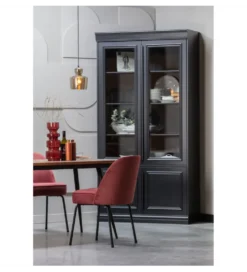 Witryna ORGANIZE 215 cm drewno sosna czarny mat