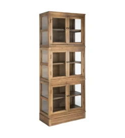 Witryna RECDANICO 201 x 80 cm naturalna