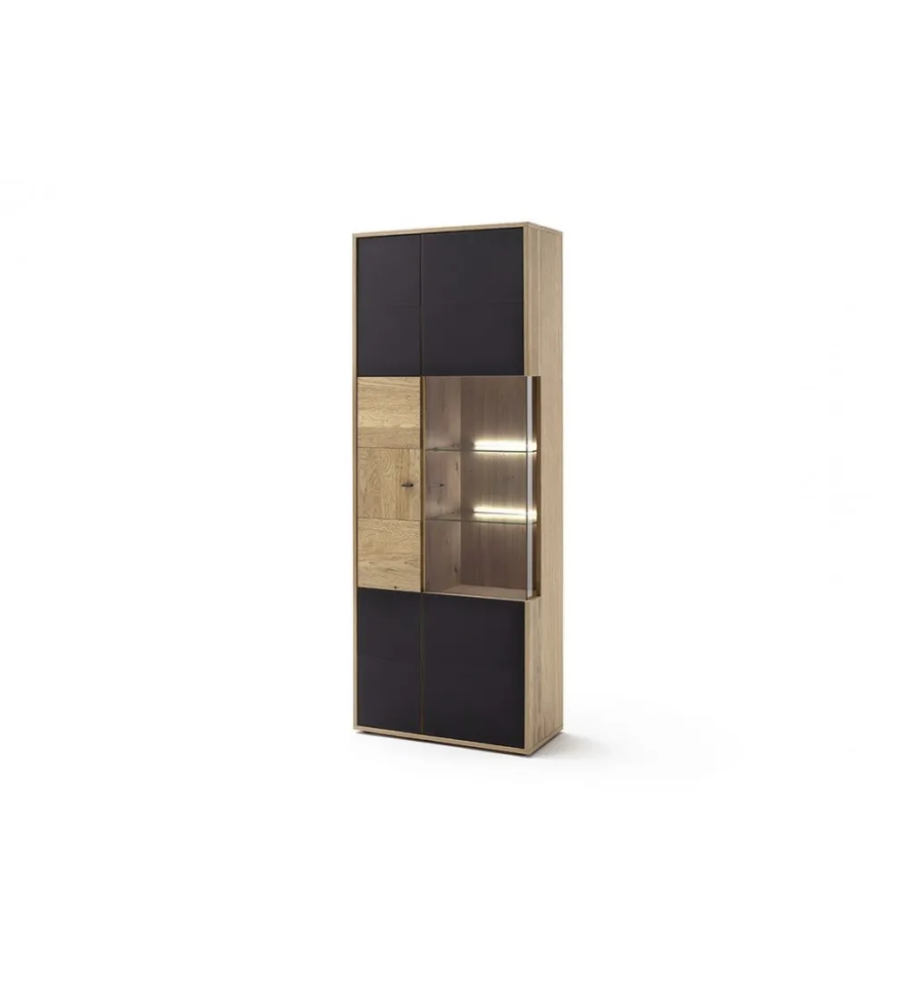 Witryna VALENCIA 79 cm antracytowo naturalna
