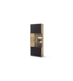 Witryna VALENCIA 79 cm antracytowo naturalna