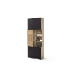 Witryna VALENCIA 79 cm antracytowo naturalna