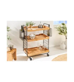 Wózek do serwowania TULUZA 80 cm drewno sosna