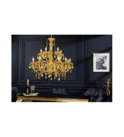 Żyrandol Karat 80 cm 15 ramion złoty