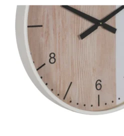 Zegar KUMINA 60 cm naturalny biały