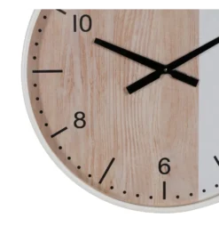 Zegar KUMINA 60 cm naturalny biały