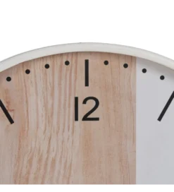 Zegar KUMINA 60 cm naturalny biały