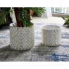 Zestaw 2 doniczek GRABADY 30 cm 25 cm naturalne
