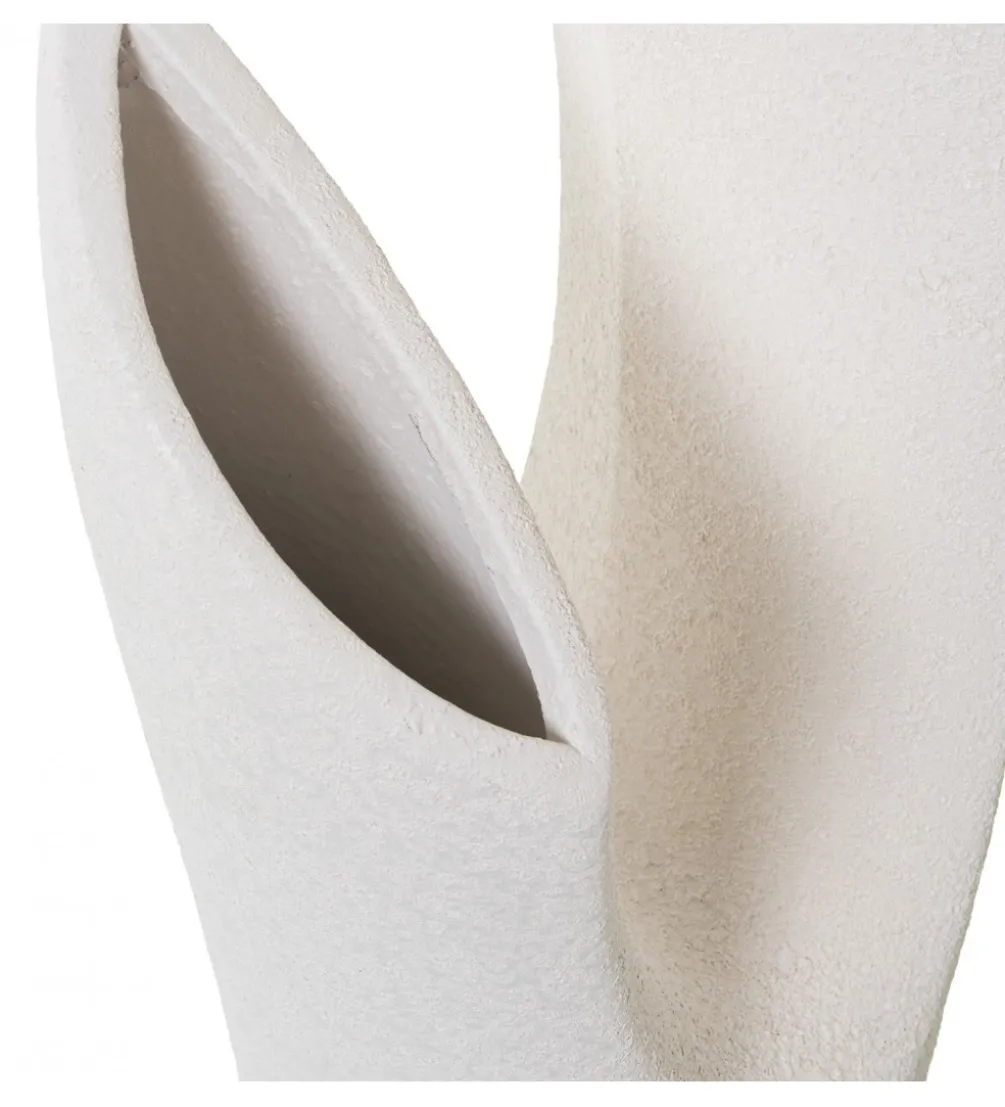 Zestaw 2 wazonów SANDY 42 cm 33 cm ceramika beżowa