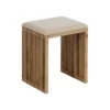 Zestaw 2 ławek BELLAMONTE 50 cm 41 cm drewno teak