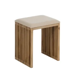 Zestaw 2 ławek BELLAMONTE 50 cm 41 cm drewno teak