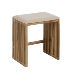 Zestaw 2 ławek BELLAMONTE 50 cm 41 cm drewno teak