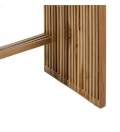 Zestaw 2 ławek BELLAMONTE 50 cm 41 cm drewno teak