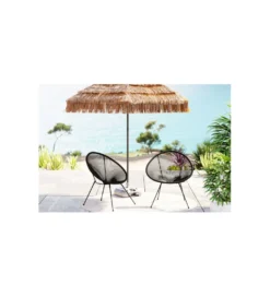 Zestaw 2 foteli ACAPULCO mono czarne