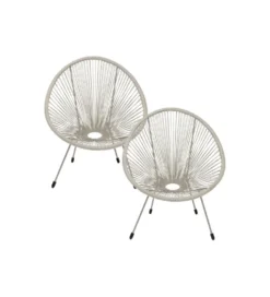 Zestaw 2 foteli ACAPULCO mono greige