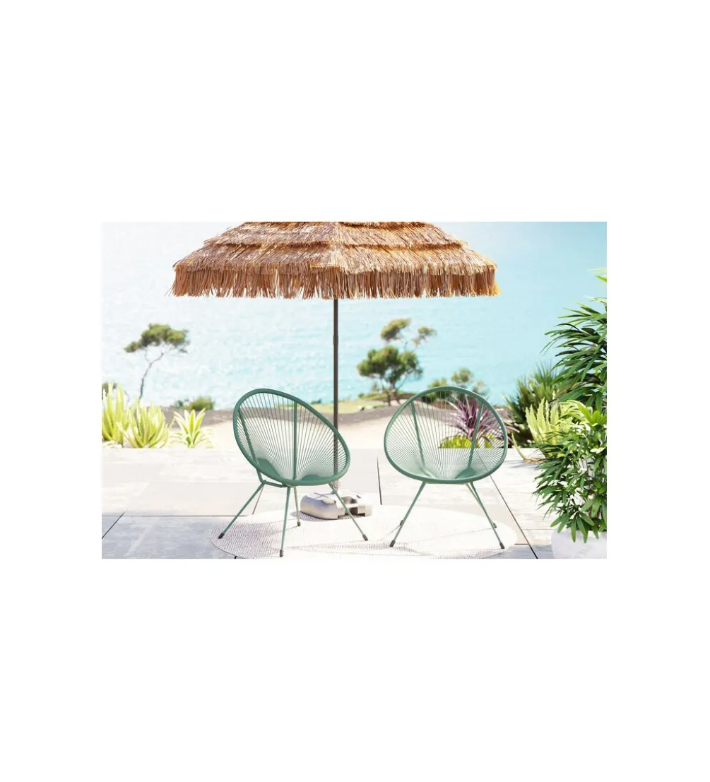 Zestaw 2 foteli ACAPULCO mono zielony
