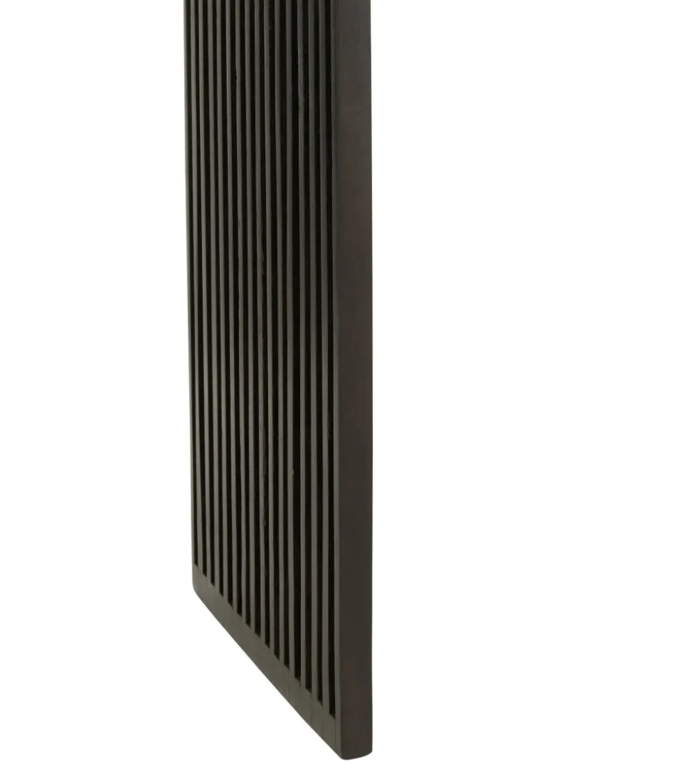 Zestaw 2 konsol SHELFY 130 i 118 cm drewno teak czarna