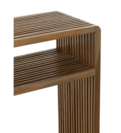 Zestaw 2 konsol SHELIS 130 cm 118 cm drewno teak
