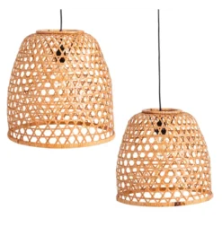 Zestaw 2 lamp wiszących WATEY 42 cm naturalne