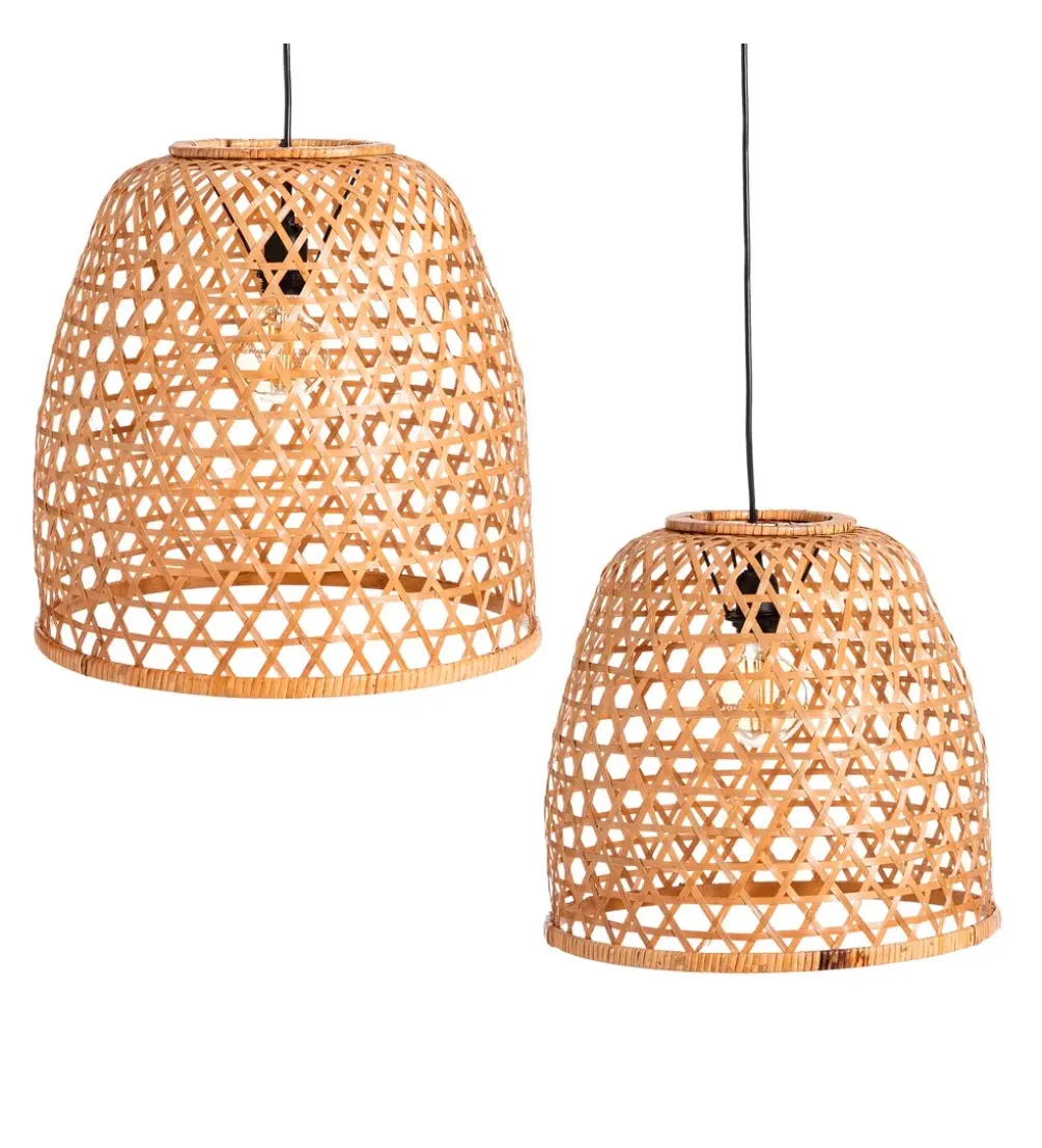 Zestaw 2 lamp wiszących WATEY 42 cm naturalne