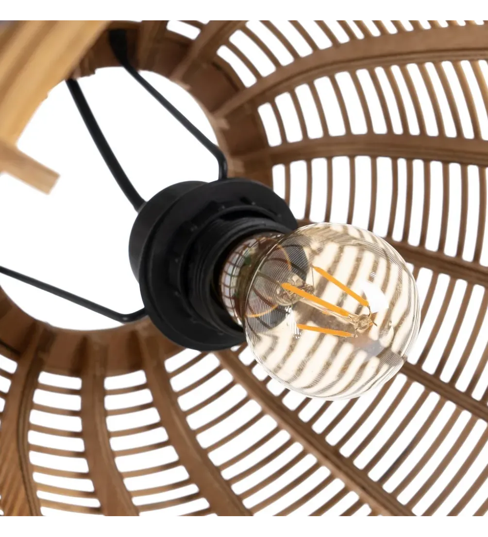Zestaw 2 lamp wiszących WIESEM 41 i 33 cm naturalne