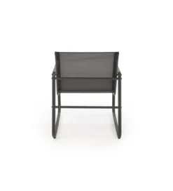 Zestaw ogrodowy CONOR sofa 114 cm dwa fotele 76 cm stolik 75 cm czarno szary