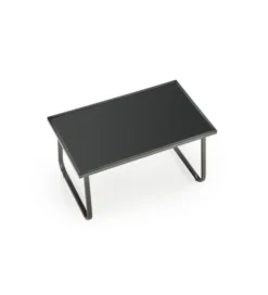Zestaw ogrodowy CONOR sofa 114 cm dwa fotele 76 cm stolik 75 cm czarno szary