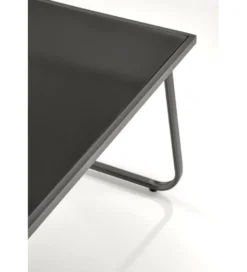 Zestaw ogrodowy CONOR sofa 114 cm dwa fotele 76 cm stolik 75 cm czarno szary
