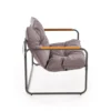 Zestaw ogrodowy HUDSON sofa 116 cm dwa fotele 75 cm ława 68 cm popielaty brązowy