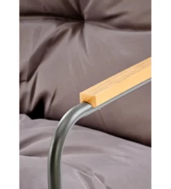 Zestaw ogrodowy HUDSON sofa 116 cm dwa fotele 75 cm ława 68 cm popielaty brązowy