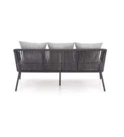 Zestaw ogrodowy ROCCA ciemnoszary - sofa + 2 x fotel + ława