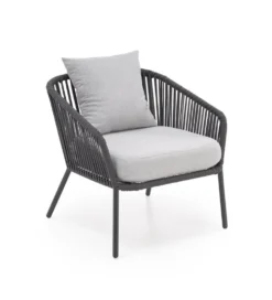 Zestaw ogrodowy ROCCA ciemnoszary - sofa + 2 x fotel + ława