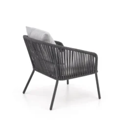Zestaw ogrodowy ROCCA ciemnoszary - sofa + 2 x fotel + ława