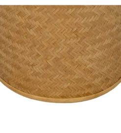 Zestaw 2 puf BROGLA z schowkiem 40 cm 35 cm ratan