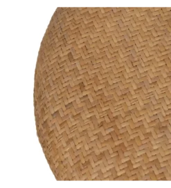 Zestaw 2 puf BROGLA z schowkiem 40 cm 35 cm ratan
