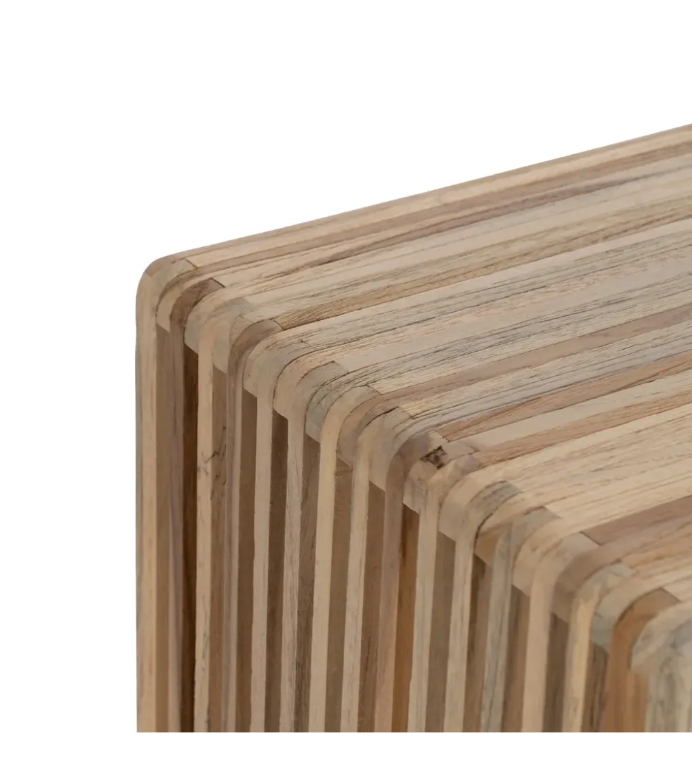 Zestaw 2 regałów BELLAMONTE drewno teak 86 cm 68 cm